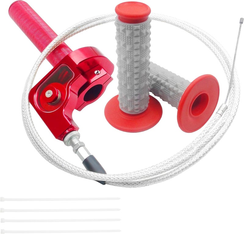 JXPANG مجموعة دواسة دراجة نارية، 7/8" مقابض دواسة سريعة مع كابل دواسة من سبائك الألمنيوم عالمية لـ CRF KLX SSR TTR 110 125 150 250cc دراجة ترابية ATV دراجة صغيرة - Image 1